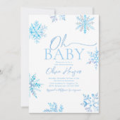 Winter Baby shower Uitnodiging (Voorkant)