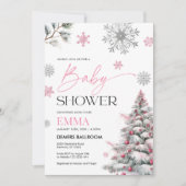 Winter Baby shower Uitnodiging (Voorkant)