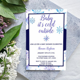 Winter Baby shower Uitnodiging