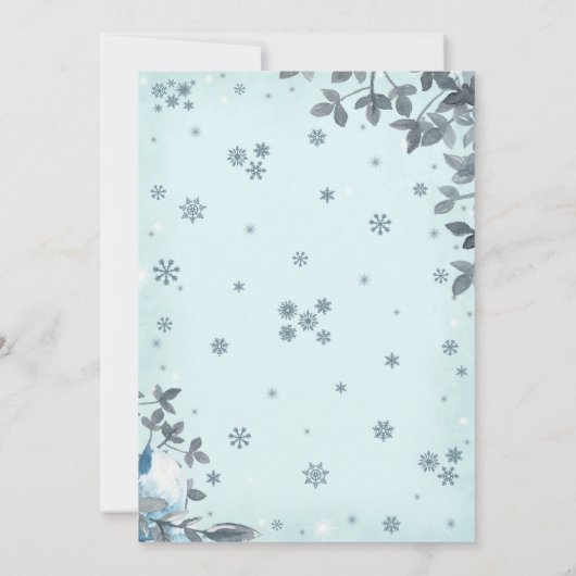 Winter Baby shower Uitnodiging (Achterkant)