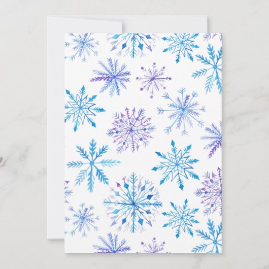 Winter Baby shower Uitnodiging (Achterkant)