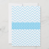 Winter Baby shower Uitnodiging Blauwe Snowflake (Achterkant)