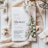 Winter Baby shower Uitnodiging, Bow Baby shower Kaart