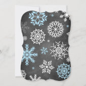 Winter Baby shower Uitnodiging - Boy Baby shower (Achterkant)