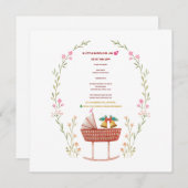 Winter Baby Shower Uitnodiging - Een Klein Bundelt (Voorkant / Achterkant)