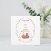 Winter Baby Shower Uitnodiging - Een Klein Bundelt (Staand voorkant)