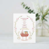Winter Baby Shower Uitnodiging - Een Klein Bundelt (Staand voorkant)