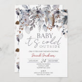 Winter Baby shower Uitnodiging, het is koud buiten Kaart (Voorkant / Achterkant)