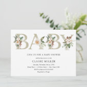 Winter Baby shower-uitnodiging Kaart (Staand voorkant)