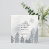 Winter baby shower-uitnodiging kaart (Staand voorkant)