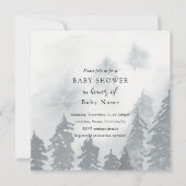 Winter baby shower-uitnodiging kaart (Voorkant)