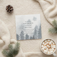 Winter baby shower-uitnodiging