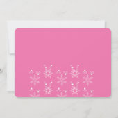 Winter Baby shower Uitnodiging  | Meisje (Achterkant)