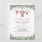 Winter Baby shower uitnodiging met foto achterkant (Voorkant)