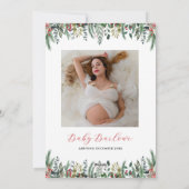 Winter Baby shower uitnodiging met foto achterkant (Achterkant)