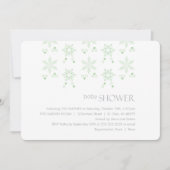 Winter Baby shower Uitnodiging  | Neutraal (Voorkant)