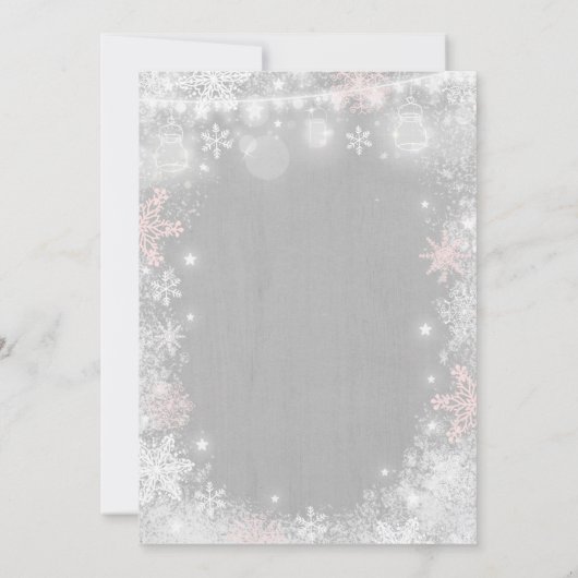 Winter Baby shower Uitnodiging Rustic Winter Showe (Achterkant)