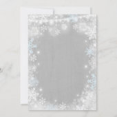 Winter Baby shower Uitnodiging Rustic Winter Showe (Achterkant)