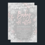 Winter Baby shower Uitnodiging Rustieke Winterdouc<br><div class="desc">Uitnodiging voor het Winter Baby shower. Alle design zijn © PIXEL PERFECTION PARTY LTD</div>