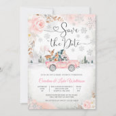 Winter Baby Shower Uitnodiging Save the Date (Voorkant)