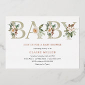 Winter Baby shower — Uitnodiging tot Folie (Voorkant)