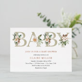 Winter Baby shower — Uitnodiging tot Folie (Staand Voorkant)