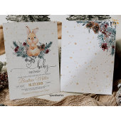 Winter baby shower uitnodiging Woodland animal