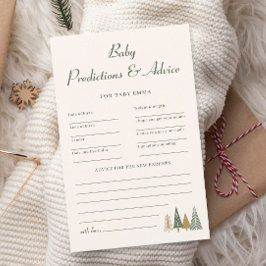 Winter Baby shower voorspellingen en advies spel