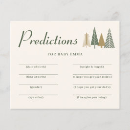 Winter baby shower voorspellingen spel