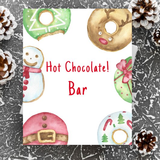 Winter baby shower Warme chocolade bar Poster