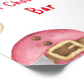 Winter baby shower Warme chocoladereep Poster (Hoek)