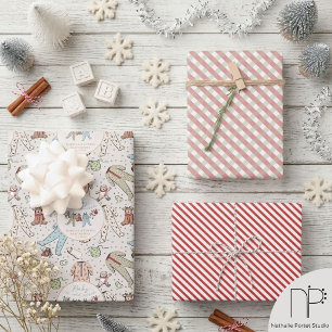 Winter Baby Shower Waslijn Inpakpapier Vel