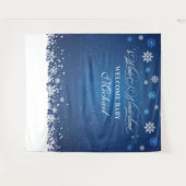 Winter Baby Shower Welcome Baby banner backdrop Wandkleed (Voorkant (horizontaal))