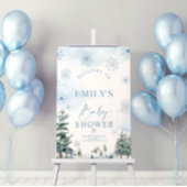 Winter Baby shower Welcome Sign Poster