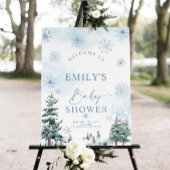 Winter Baby shower Welcome Sign Poster