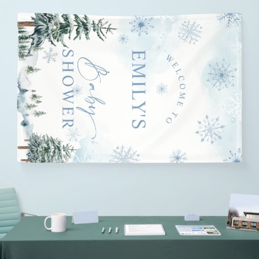 Winter Baby shower Welkom Banner (Beurs)