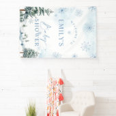 Winter Baby shower Welkom Banner (Insitu)