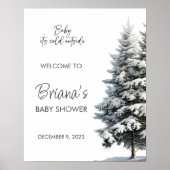 Winter Baby shower Welkomstbord | Baby Het is koud Poster (Voorkant)