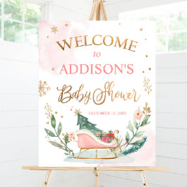 Winter Baby shower Welkomstkleding buiten Poster