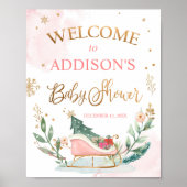 Winter Baby shower Welkomstkleding buiten Poster (Voorkant)