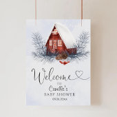Winter Baby shower WelkomstPoster Poster