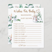 Winter Baby shower wenst Baby (Voorkant / Achterkant)