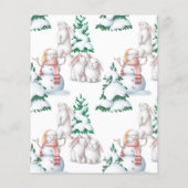 Winter Baby shower wenst Baby (Achterkant)