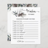 Winter Baby shower wenst Baby (Voorkant / Achterkant)