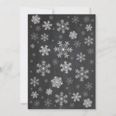 Winter Baby shower White Snowflake Chalkboard Kaart (Achterkant)