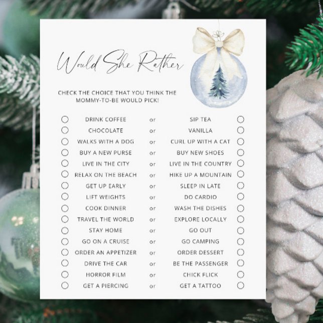 Winter baby shower - Zou zij liever spel (Creator heeft geüpload)