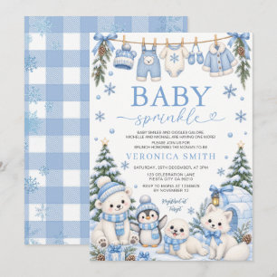 Winter Baby Sprinkle arctische dieren Baby Shower Kaart