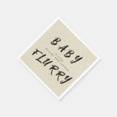 Winter Baby Sprinkle | Crème Snow Flurry Servet (Hoek)