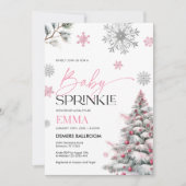 Winter Baby Sprinkle Invitation, Baby shower Kaart (Voorkant)