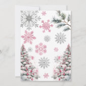 Winter Baby Sprinkle Invitation, Baby shower Kaart (Achterkant)